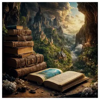 Book Cross Stitch Kit 40x40cm 1