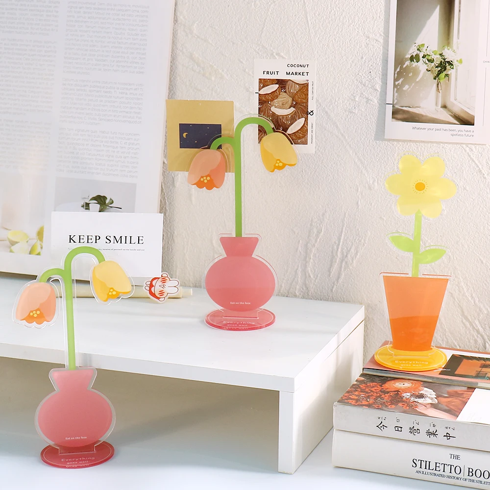 Cute Cartoon flower Shape Photo Stand Memo Clip Card Holder Message Note Holder Office School Home Desk Decorations