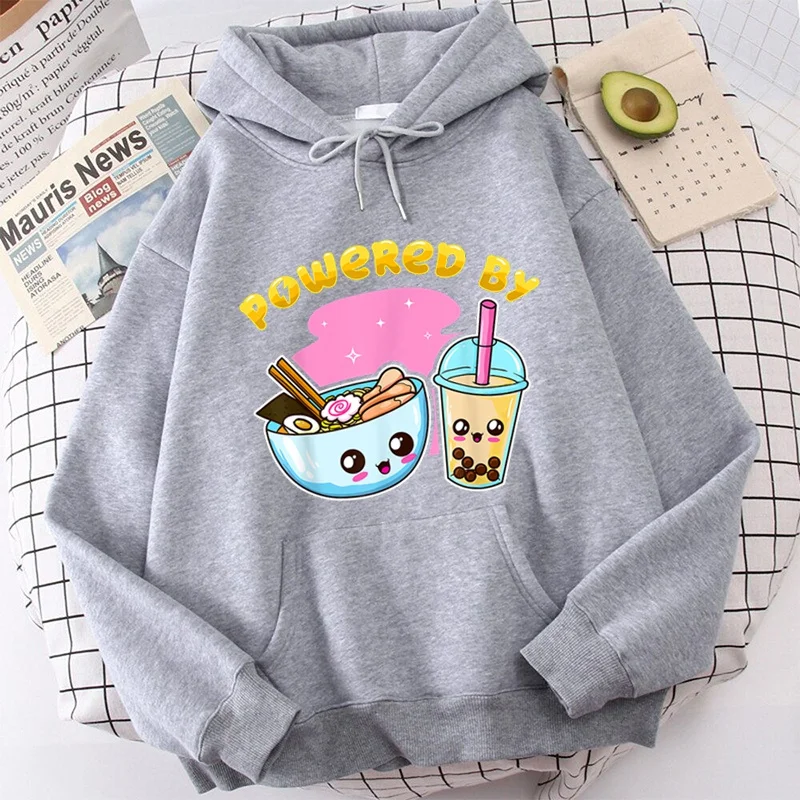 thumbnail image 1 of Nuevas sudaderas de moda de otoño e invierno con capucha Ramen Boba divertidas, suéter personalizado para mujeres y hombres, 1 of 5