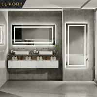 LUVODI Large Illuminate Mirror Bathroom Double Sink Mirror Full Length Dressing Salon Mirror with 3 Color Lights Dimming 2