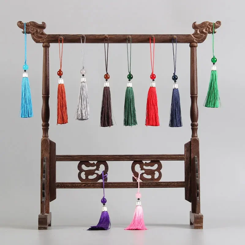 2/5Pcs Handmade Soft Silk Tassels Craft with Loops for DIY Craft Jewelry Making Accessories