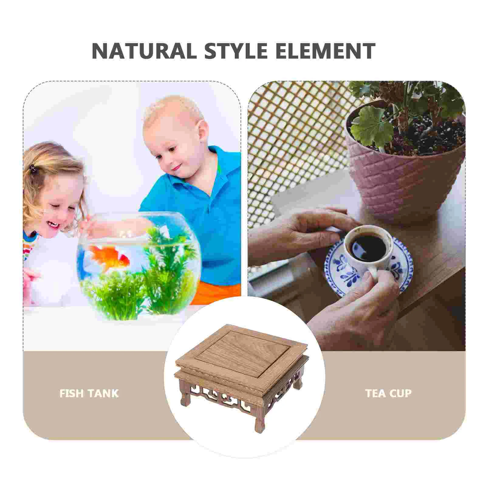 Rectangular Planter Planter Stand Woodsy Decor Household Flower Pot Base Decor Home Holder Crafts plant stand wooden flower shelf