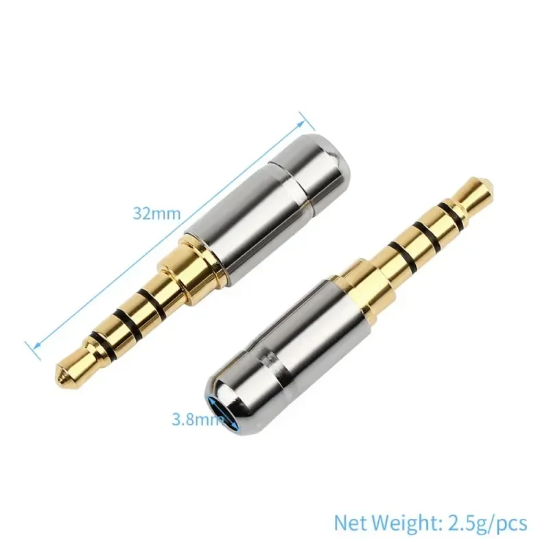 3.5mm 헤드폰 플러그 모노 스테레오 잭 2/3/4 극 Hifi 이어폰 어댑터 3.5 헤드폰 업그레이드 케이블 스피커 오디오 커넥터