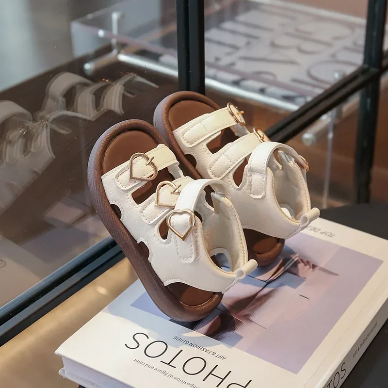 Girls Pu Leather Soft Sole Kids Sandals for Summer