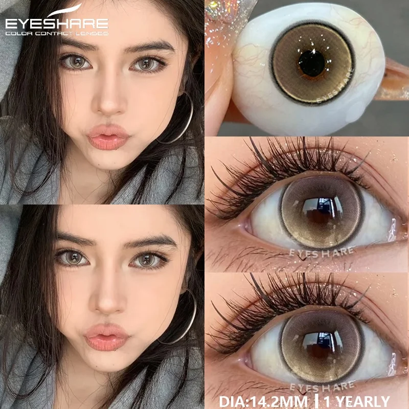 EYESHARE 1Pair Korean Fashion Purple Lenses Cosplay Lenses Color Contact for Eyes Cosmetics Gray Red Yearly