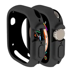 Premium Shockproof Silicone Protective Case - All - Round Scratch - Resistant Bumper Cover for 49mm series Ultra (Black)