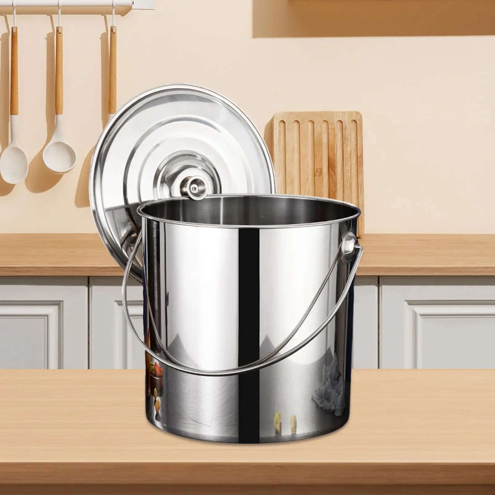 Stainless Steel Stock Pot – Large Capacity Saucepan with Lid for Soup & Stew 5