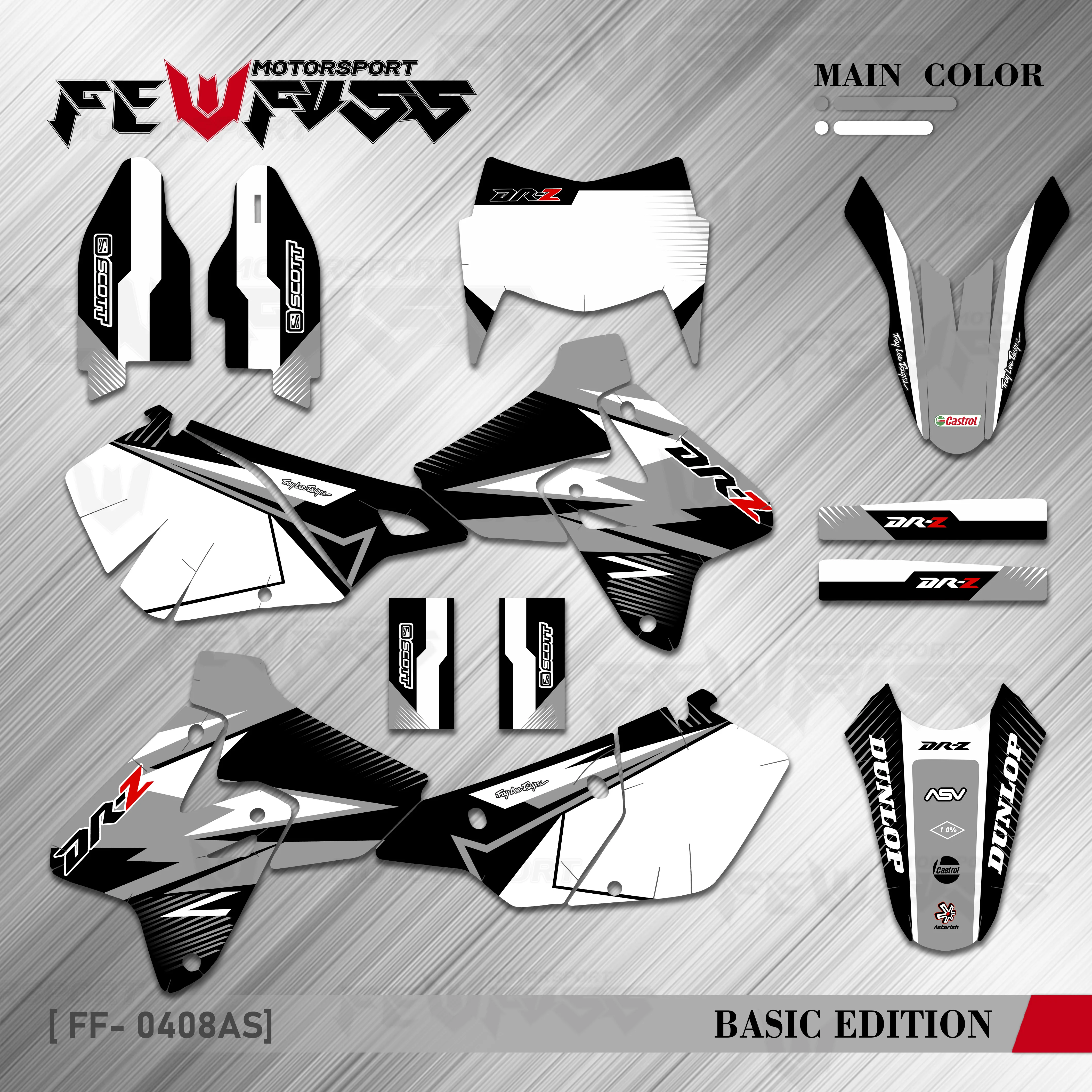 FEWFUSS Ű DRZ400 SM S E DRZ 400 SM S E 1999-2022  ü ׷ Į ƼĿ,     ȣ ̸