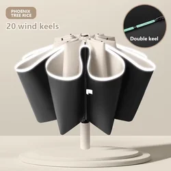 Enhanced Double - Rib Automatic Reverse Folding Sunshade & Rain Umbrella for Convenient Commute & Outdoor Use (Off white)