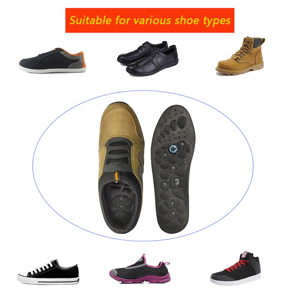 Acupressure Massaging Magnetic Shoe Insoles Foot Therapy Reflexology Pain Relief Fatigue Shoe Inserts Shoe-Pad