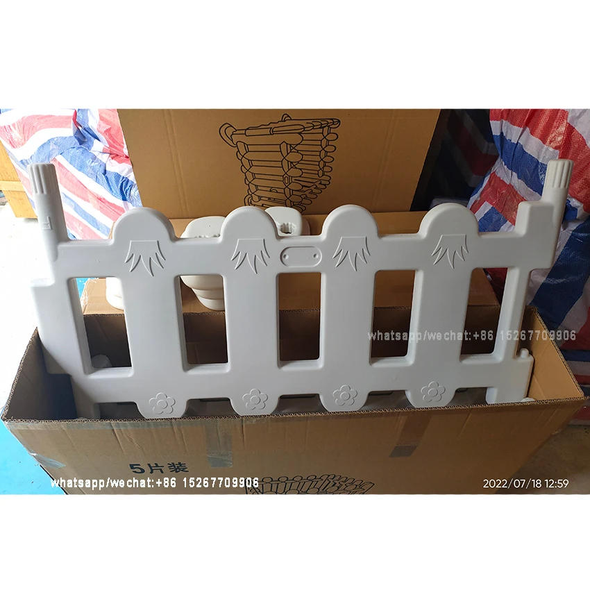

YLWCNN Toddler Plastic Panels Kids Ball Pool Fence Accessories Baby White Plastic Playpens Gate Soft Playground Fence