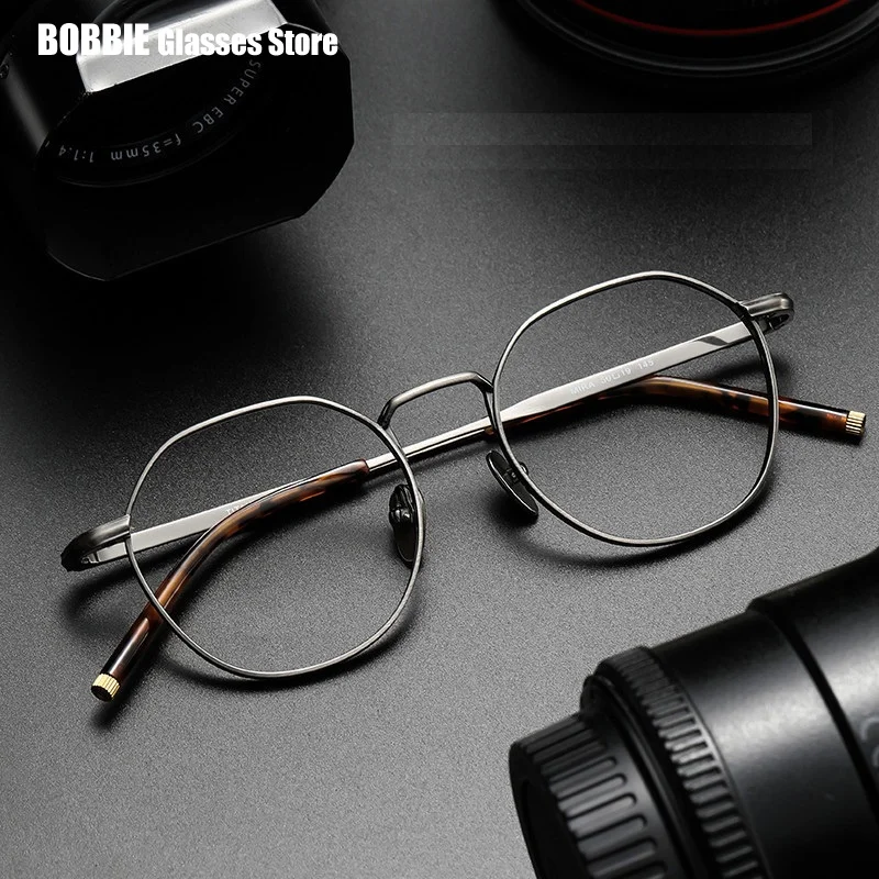 

Japanese Design Pure Titanium Round Glasses Frame Men Women Eyeglasses Prescription Myopia Reading Eyewear Blue Light GAFAS MIRA