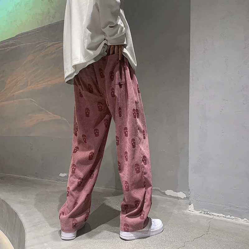 Straight Corduroy Pants Men | Men Hiphop Straight Pant