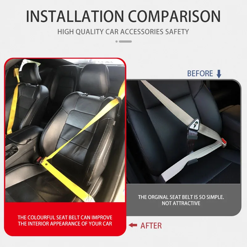 Car Seat Safety Belt Webbing 3.6M Universal 48MM Strengthen Protection Belts Modified Harness Strap Auto Interior Accessories car accessories seat belt protection seat belt protector car seat belt accessory seat belt webbing seat belts