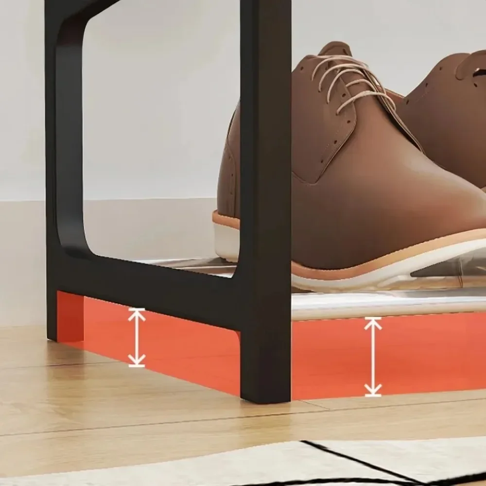 4-Tier Assembled Shoe Rack shoe organizer shoe rack Trapezoidal Home Shoes Organizer Holder For Living Room Portable Space Saving Shelf