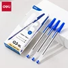 Deli 12 Pcs Ballpoint Pen 1.0 mm Black Blue Red Colors Bullet Tip Gel Pen Smooth Writing Office Stationery School Supplies 1