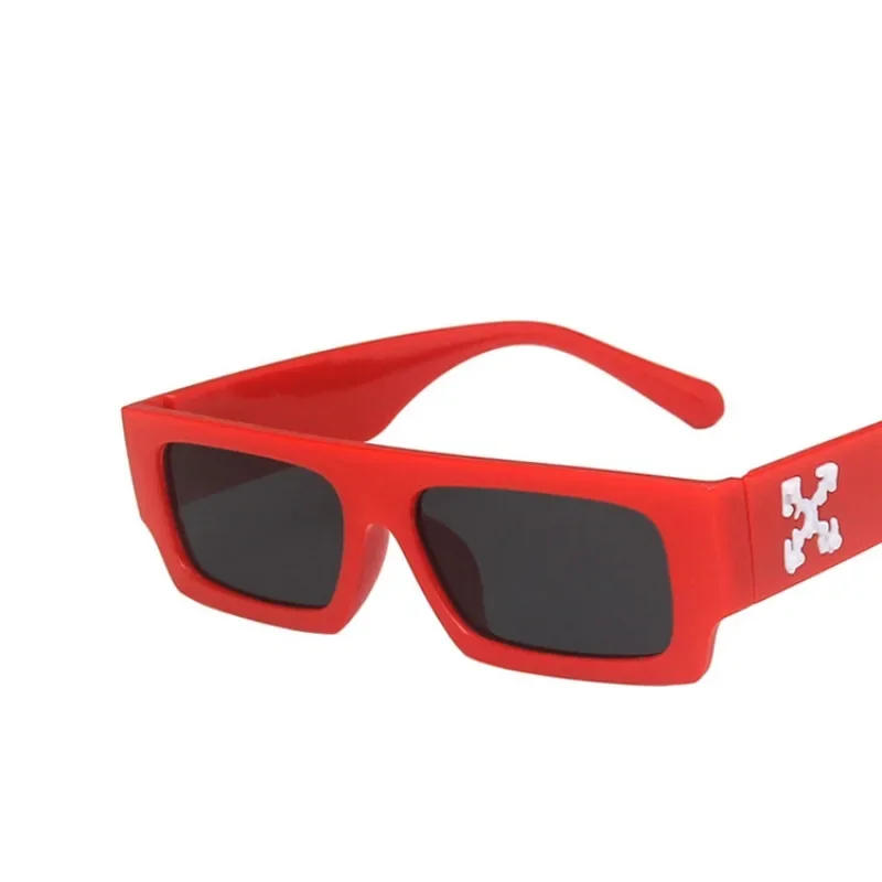 Hip-hop Square Sunglasses Hole Design Sun Glasses Vintage Shados Eyewear UV Protection Women Men