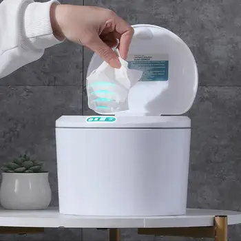 1pcs Automatic Sensor Trash Can Electronic 3L Household Smart Bin Kitchen Dustbin Bathroom Toilet Waterproof Bucket Garbage 3