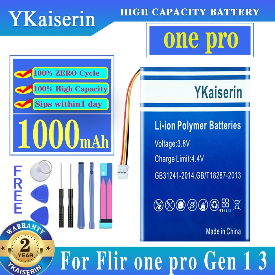 

YKaiserin 1000mAh Battery for Flir One Pro Gen 1 3 Thermal Imaging Camera Batteries + Track NO