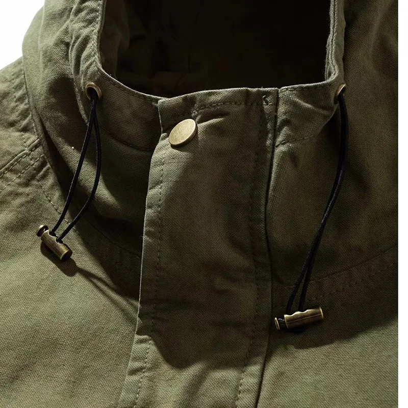 Chaqueta táctica de lujo para hombre, abrigo holgado con capucha y múltiples bolsillos, ideal para senderismo, escalada y acampada