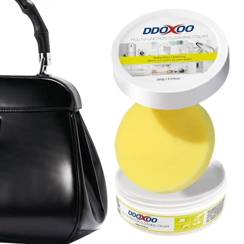 

Efficient White Shoes Cleaning Cream Multifunctional Stains Remover Shoes Whitening All-Purpose Cleansing Cream With Sponge