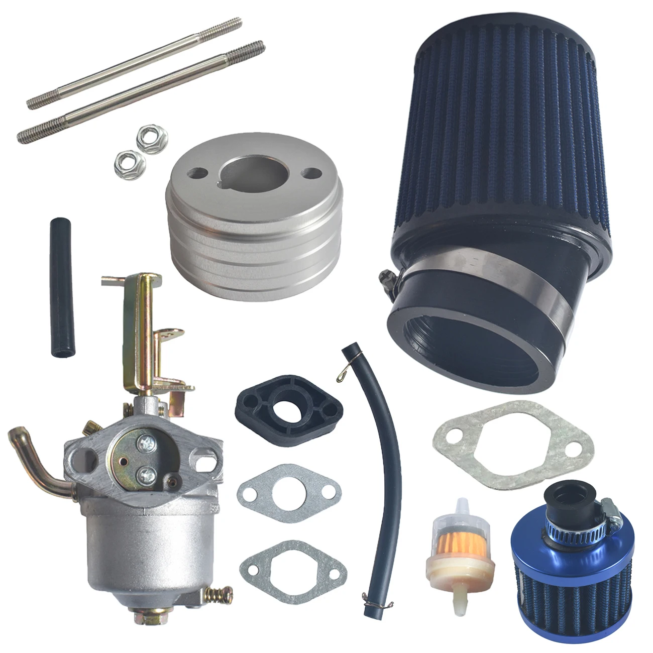 

sthus Blue Carburetor Carb Air Filter Kit For Coleman CT100U CC100X 98cc Predator 79cc 3HP Mini Bike Go Kart