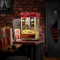 Movie Theater-Style Popcorn Machine Maker with 8-Ounce Kettle - Red, Vintage-Style 2