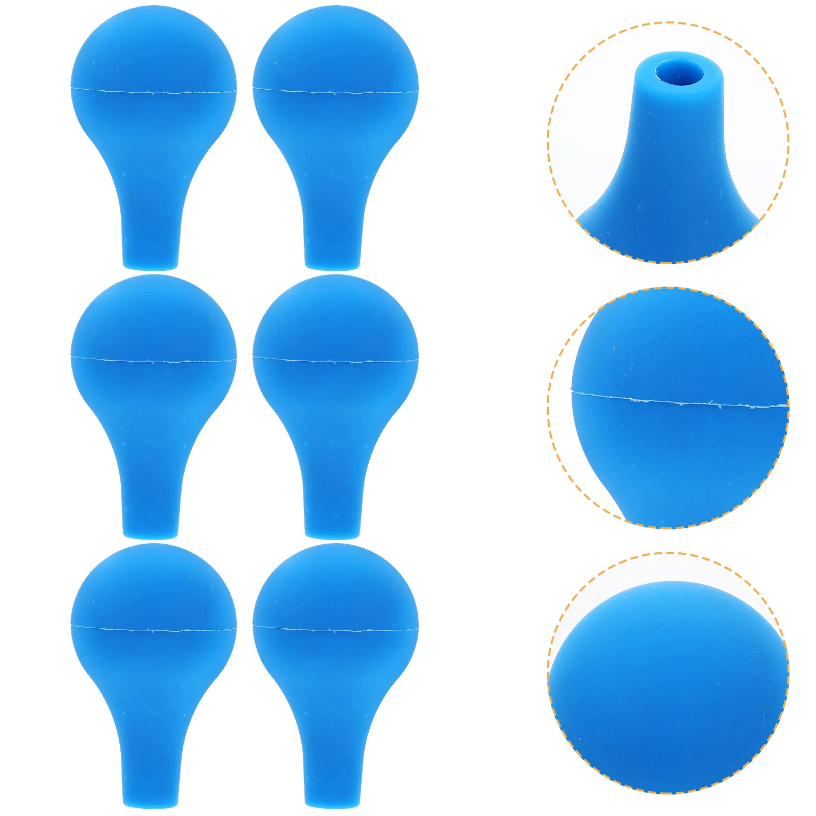 

10 шт. пипетка 10 шт. Градуированный пипетка силиконовый всасывающий шарик (синий) Колпачок Лампы Сменные принадлежности