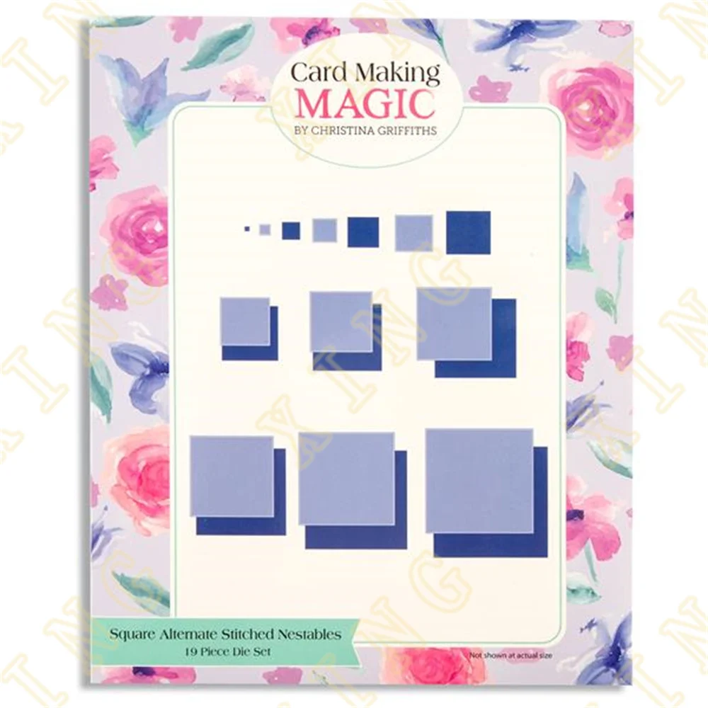 

Прошитые квадратные металлические Вырубные штампы Nestables, декоративный трафарет, тисненый шаблон, сделай сам, поздравительная открытка ручной работы