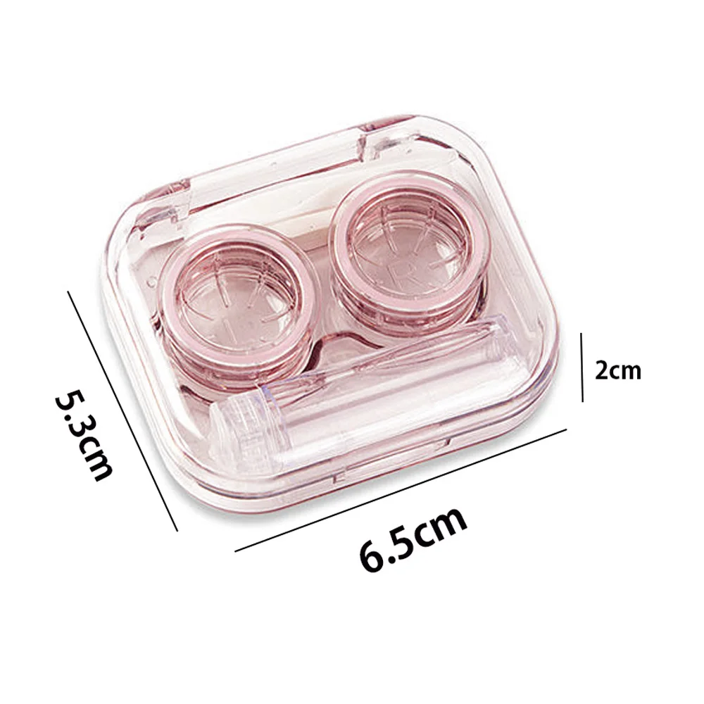 1PC New Transparent Contact Lenses Case Mini Portable Travel Contact Lenses Box Beautiful Pupil Container Storage Case