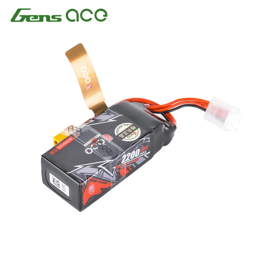 Batterie LiPo Gens ACE 3S 11.1V 2200mAh 50C pour RC 1/10