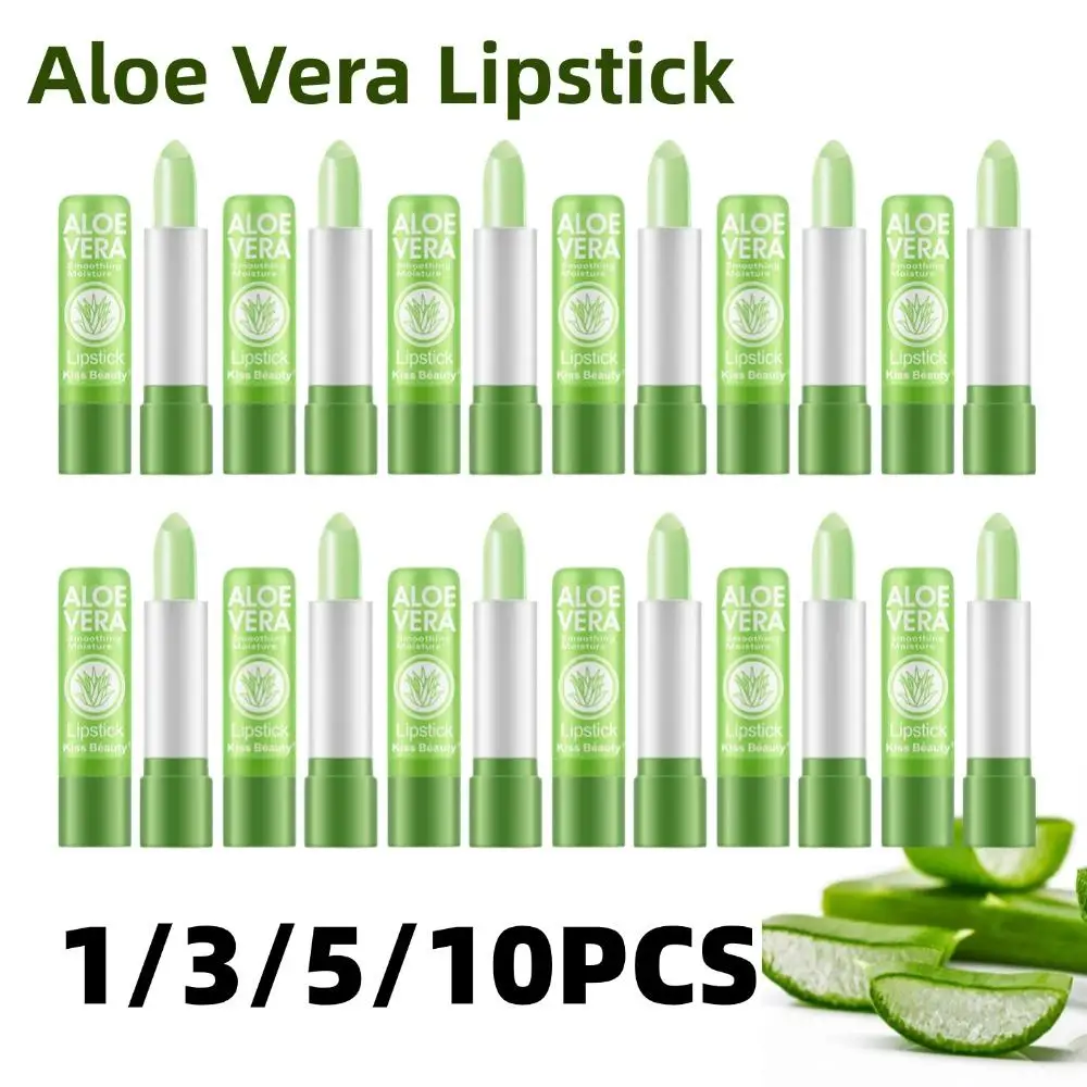 Aloe Vera Color-changing Lipstick Lip Balm Moisturizing Long-lasting Waterproof Non-stick Cup Moisture Lip Balm Aloe Vera lip balm lip makeup