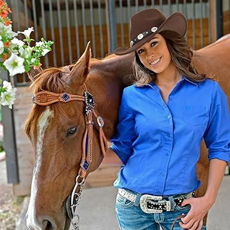 2885 Womens Western Cowboy Hats Studded Pinched Cowgirl Wide Womens Western Cowboy Hats Studded Pinched Western Cowgirl  main image 4