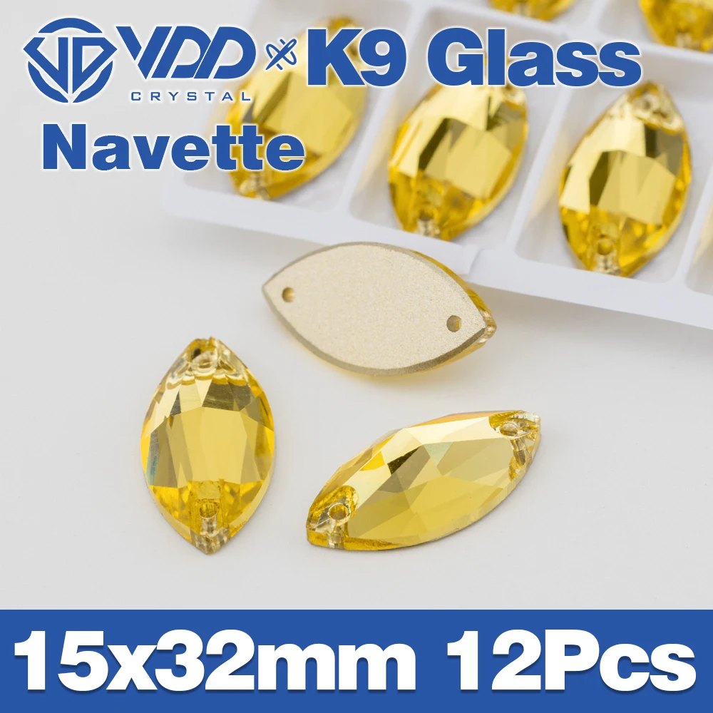 VDD S105 Sun.Topaz Fasze Top Qualität K9 Glas Nähen Auf Strass Kristall Nähen Flatback Steine Für Kleidung Kleidungsstück Kleid – Detail 23