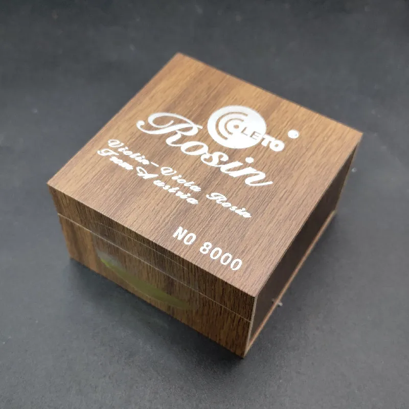 Leto #8001 Wooden Box Round Golden Rosin for Violin Viola Cello Rosin Violin Parts