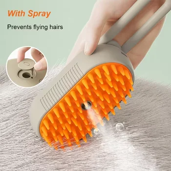 Steam Spray Pet Massage Grooming Brush 1