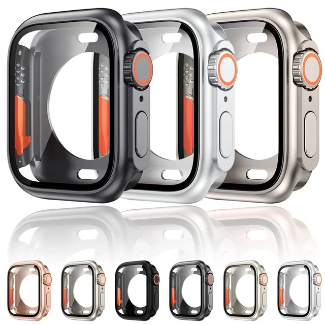 Étui de protection d'écran pour Apple Watch, 46mm 42mm 45mm 44mm 41mm 40mm, protecteur de pare-chocs en PC dur pour iwatch 11 10 9 8 7 6 5 SE 1
