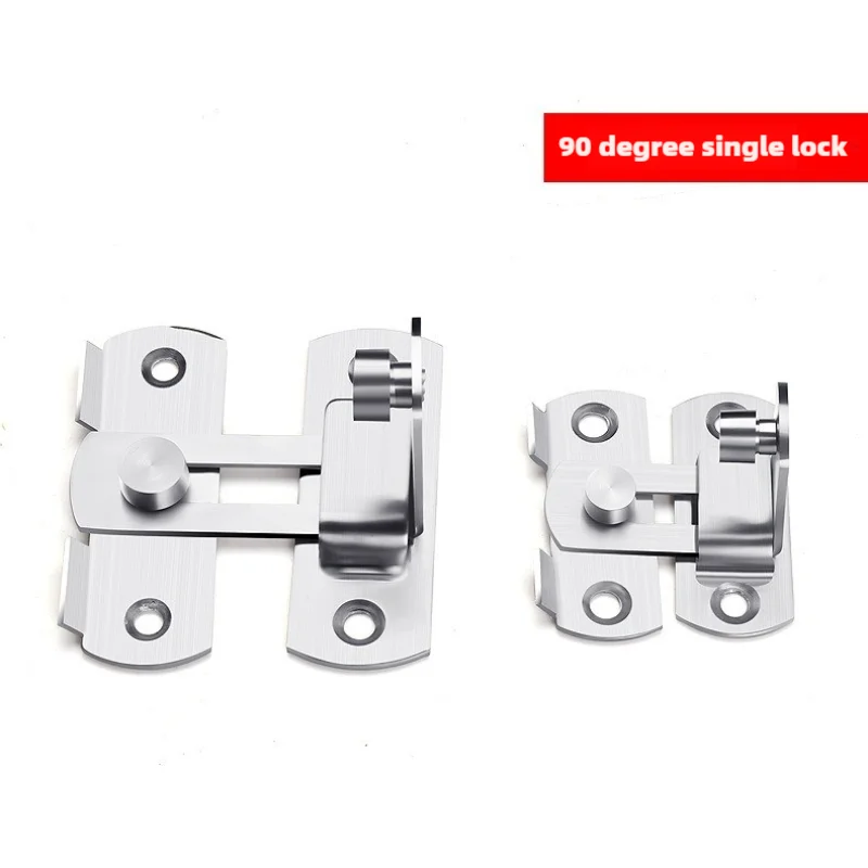 90 Right Angle Door Latch Stainless Steel Door Lock Bolt for Barn Sliding Flip Buckle Household Hardware Supplies