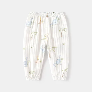 Lawadka Summer Thin Baby Pants For Boys Girls Print Toddler Boy Girl Casual Cotton Trousers 6M-3Years Pant 2024 Lantern Trousers 1