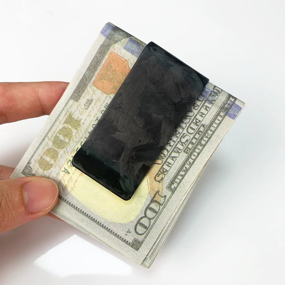 Lightweight Slim Carbon Fiber Money Clip 28mm Mini Card Clips Holder for Men