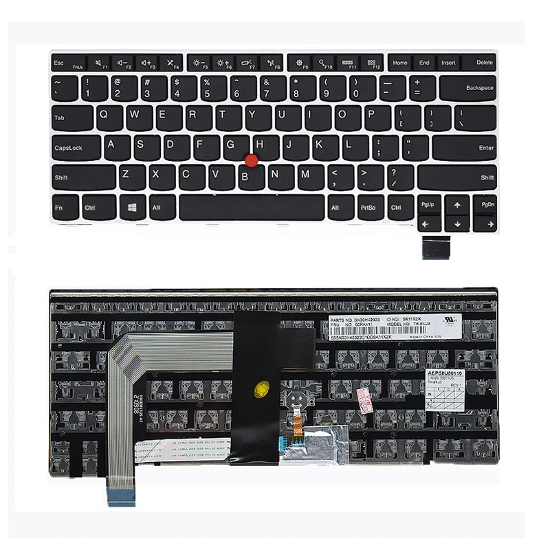 Siakoocty New Laptop Keyboard For Thinkpad 13 Lenovo S2 T460S T470S Silver Frame
