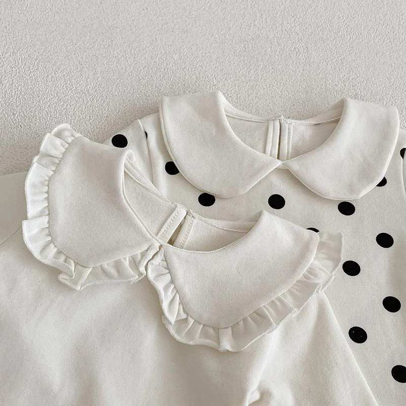 Autumn Spring Infant Baby Girls Clothing Toddler Baby Girl T-shirt Cotton Long Sleeve Dot Printing Newborn Girls T-shirt