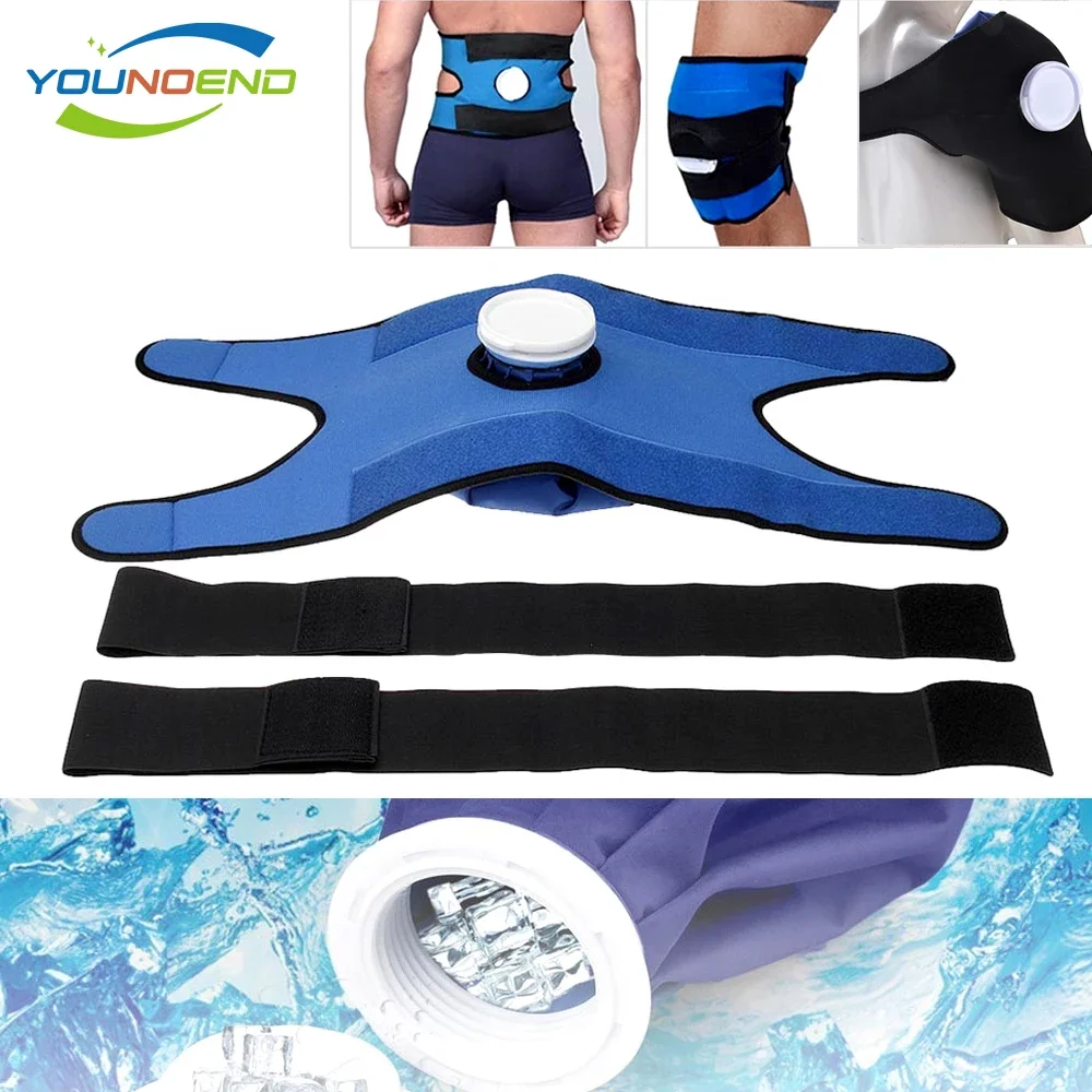 

1Pcs Shoulder Knee Ankle Waist Brace, Ice/Hot Compress Cloth Pack Holder, for Sprains, Muscle Pain, Bruises, Injuries, Swelling