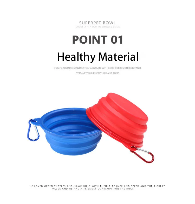 Title 5, 1000ml Large Collapsible Dog Pet Folding Silico...