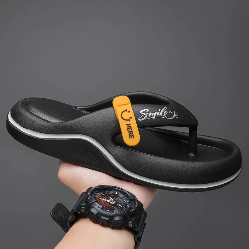 Mens Flip Flops Thong Sandals Summer Thick Bottom EVA Non-slip Slide Slippers Outdoor Indoor Couples Shoes flip flops summer sandals
