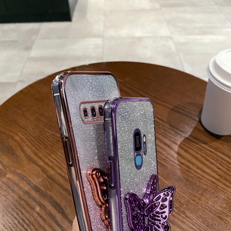 Glitter Butterfly Phone Holder Stand Cover