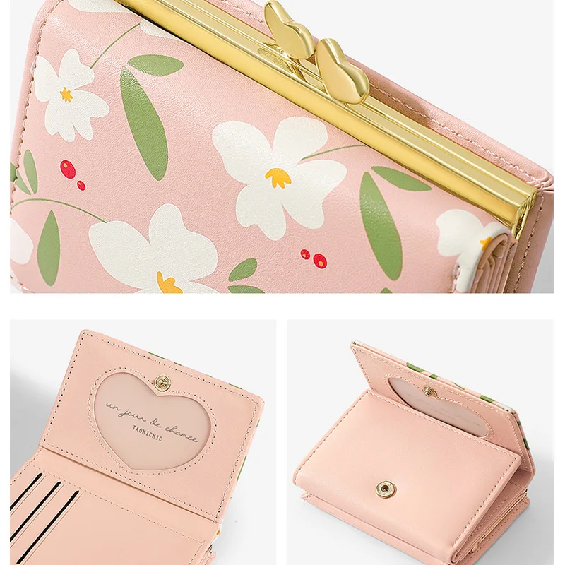 COACH®: Small Trifold Wallet With Cherry Print