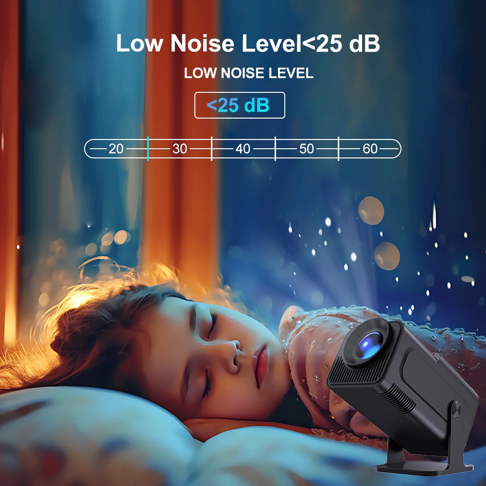 Velec HY320 Projector 4K Android 11 WiFi 6 BT 5.0 390ANSI Allwinner H713 Native 1080P Home Outdoor Mini Portable Projector
