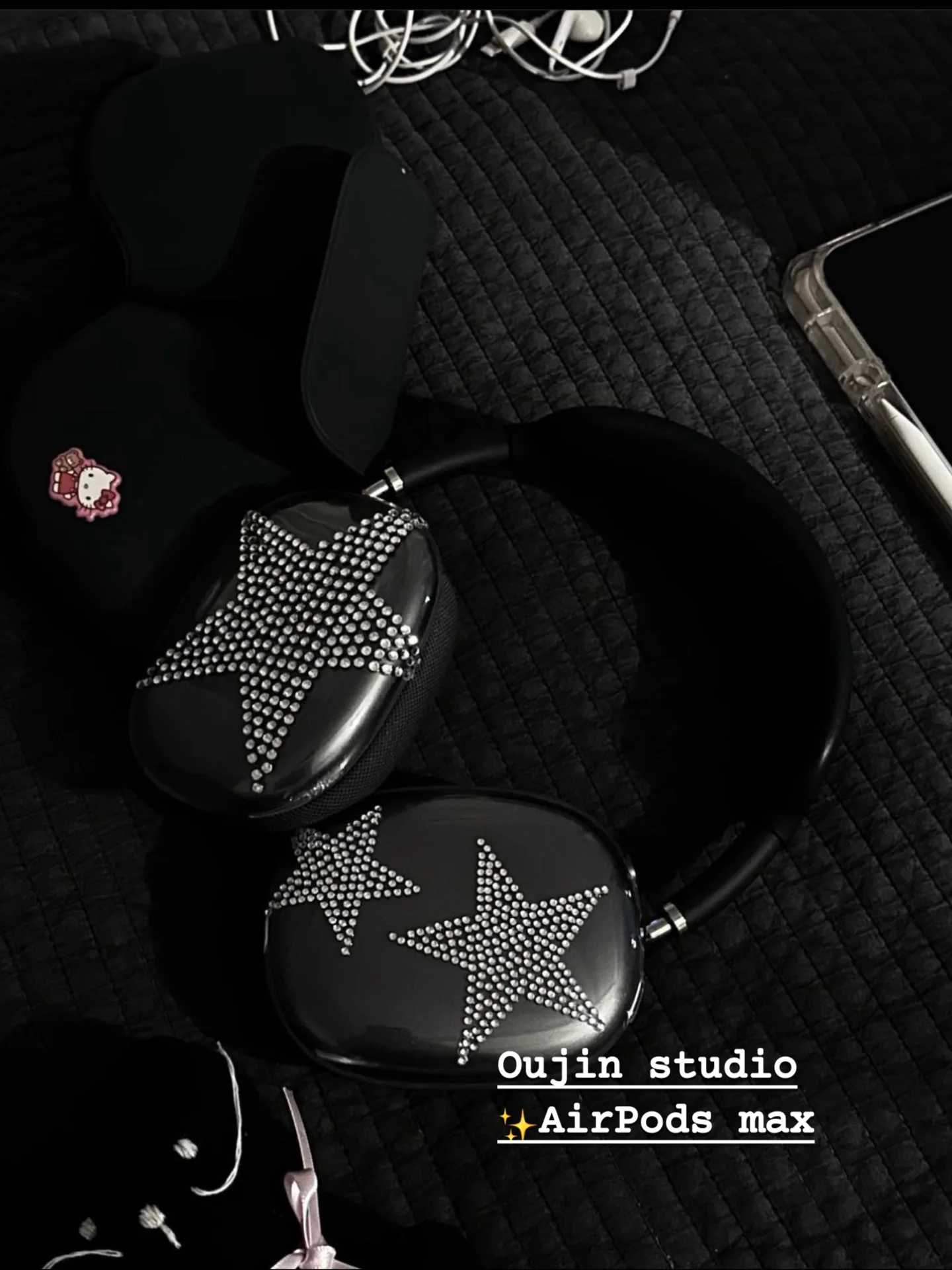 Oujin Studio-único Nicho Fone de Ouvido Case Protetor Soft Case Caseiro Ins Cool Estilo Y2k Adequado para Airpods Max - Image 6