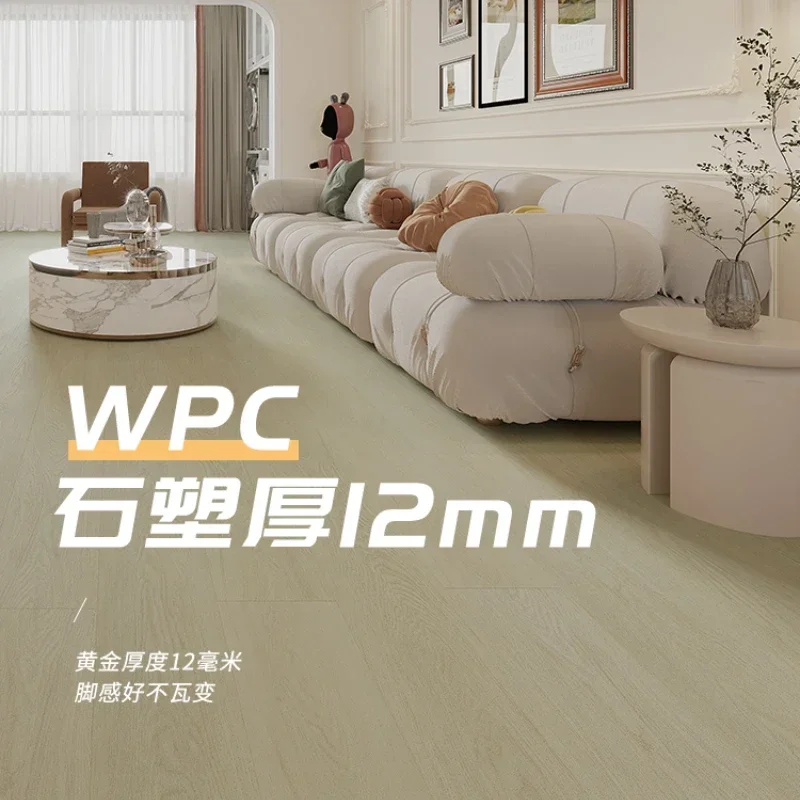 Pavimento In Pvc Wpc Per Uso Domestico Impermeabile E Resistente Spc Lock Catch Floor Addensato Stile Crema
